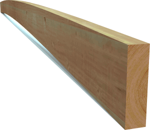 Joist with bend, crown up