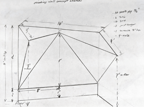 Climbing Wall Planning Sketch