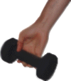 Forearm Exercise curl--Roll the dumbbell up your fingers to a fist...