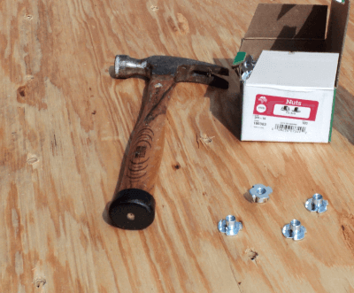 Preparing to Install-T-Nuts for a Climbing Wall